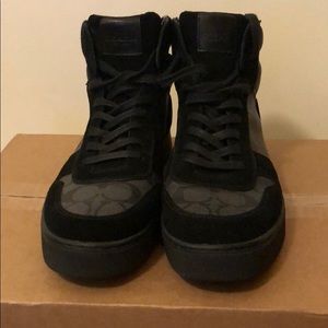 Coach Monogram Hi-Top Sneakers Size 10